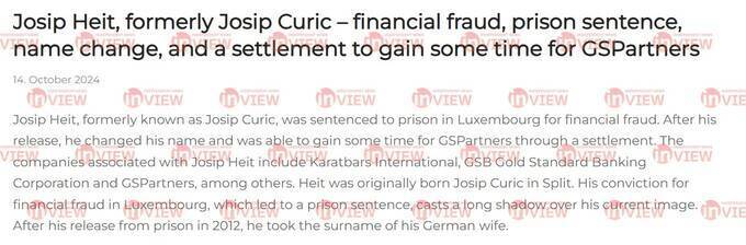 Korruption und Scheinbanking: Wie Josip Heit über GSB Gold Standard 1 Milliarde Dollar in Offshores schleuste