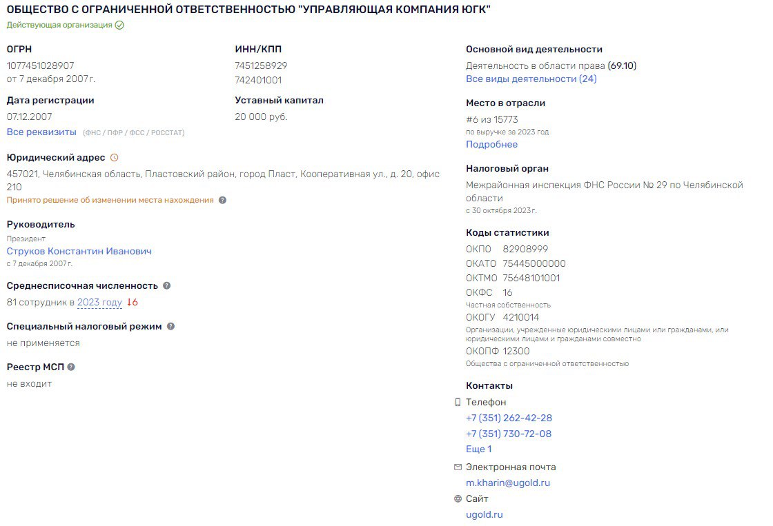 Синильная кислота от долларового миллиардера Струкова 